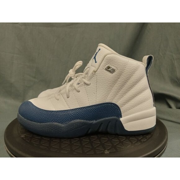 Jordan 12 Retro (PS) Sneakers White French Blue Size 2Y BRAND NEW NO BOX! - Picture 5 of 11